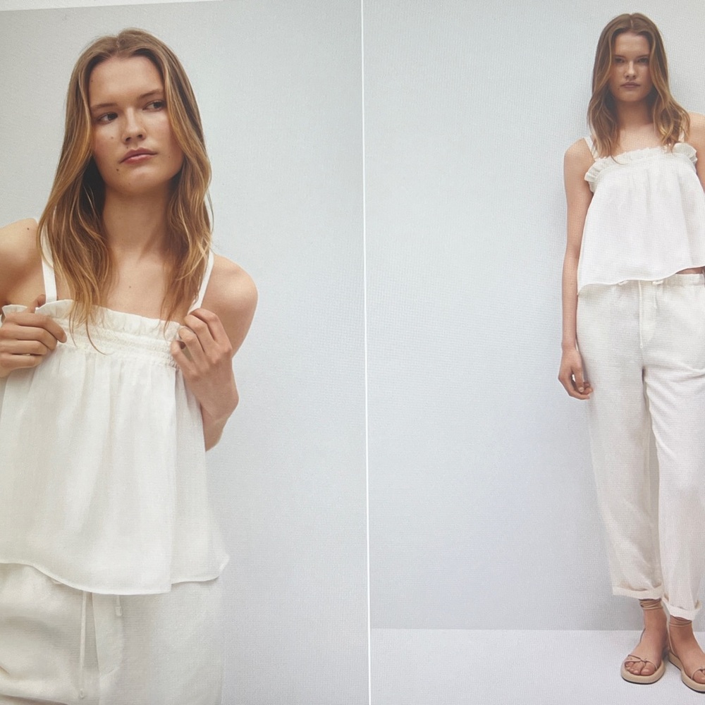 Mango flowy strap top XS